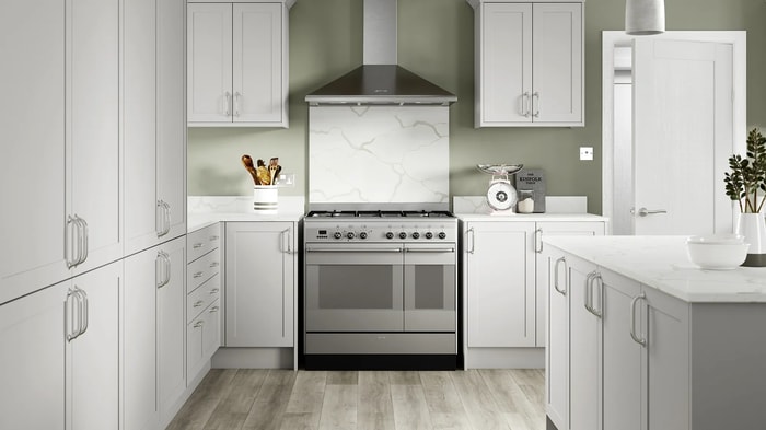 Range cooker with hob in a Chester Grey Kitchen