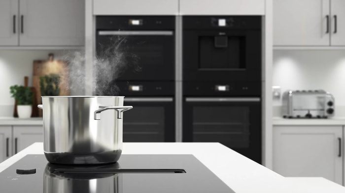 Extractor hob in a Chester Grey Kitchen