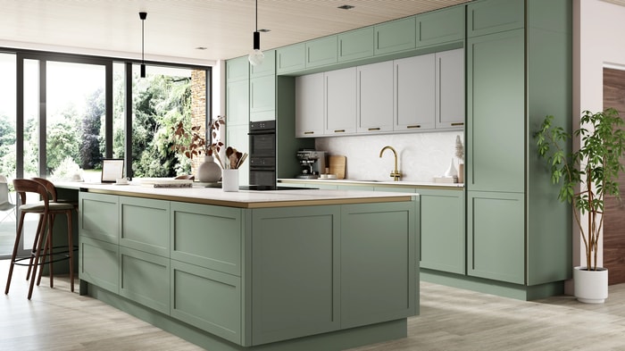 Intelliga Chester Reed Green Kitchen