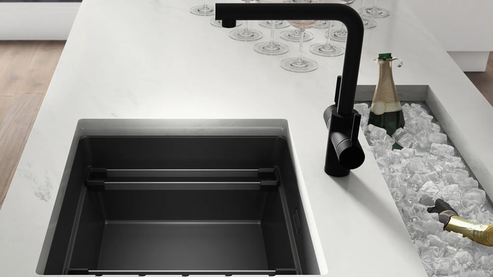 Sink and tap in an Intelliga Esker Ice Kitchen