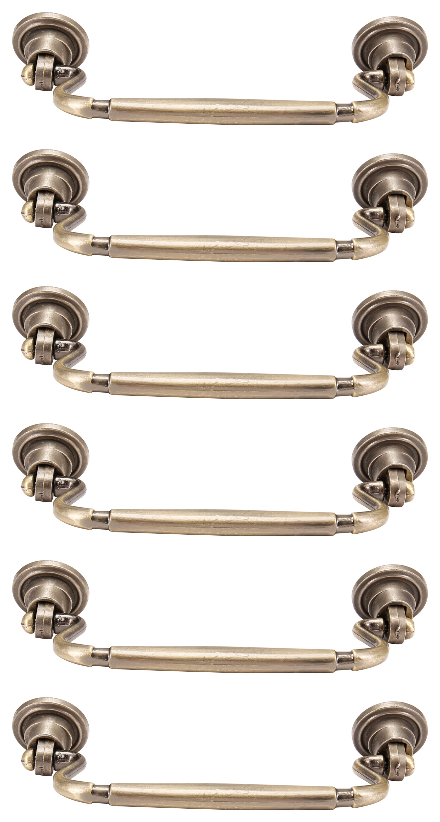 Wickes Georgian Drop Antique Brass Cabinet Handle -
