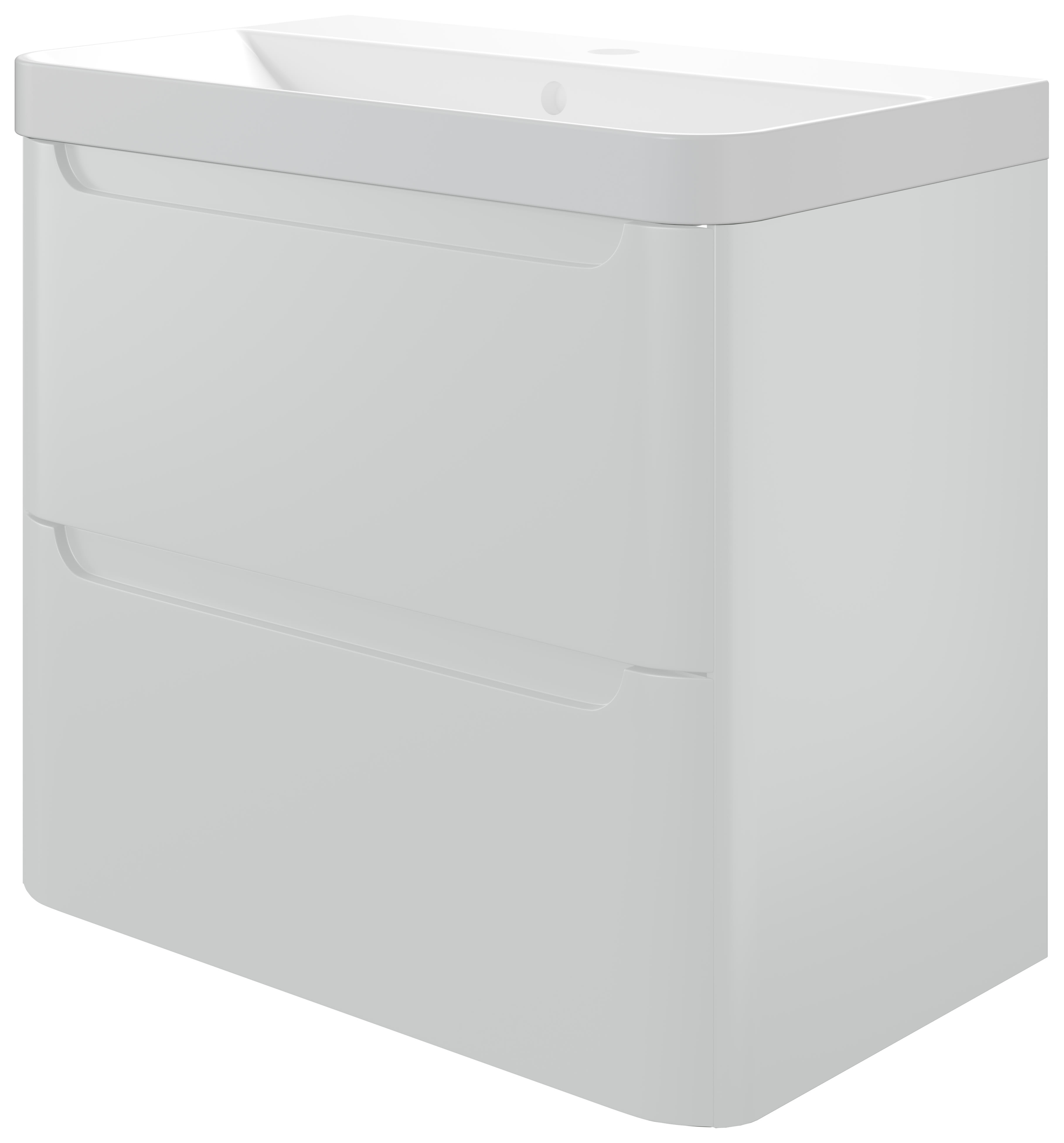 Wickes Malmo Gloss White Wall Hung J Pull