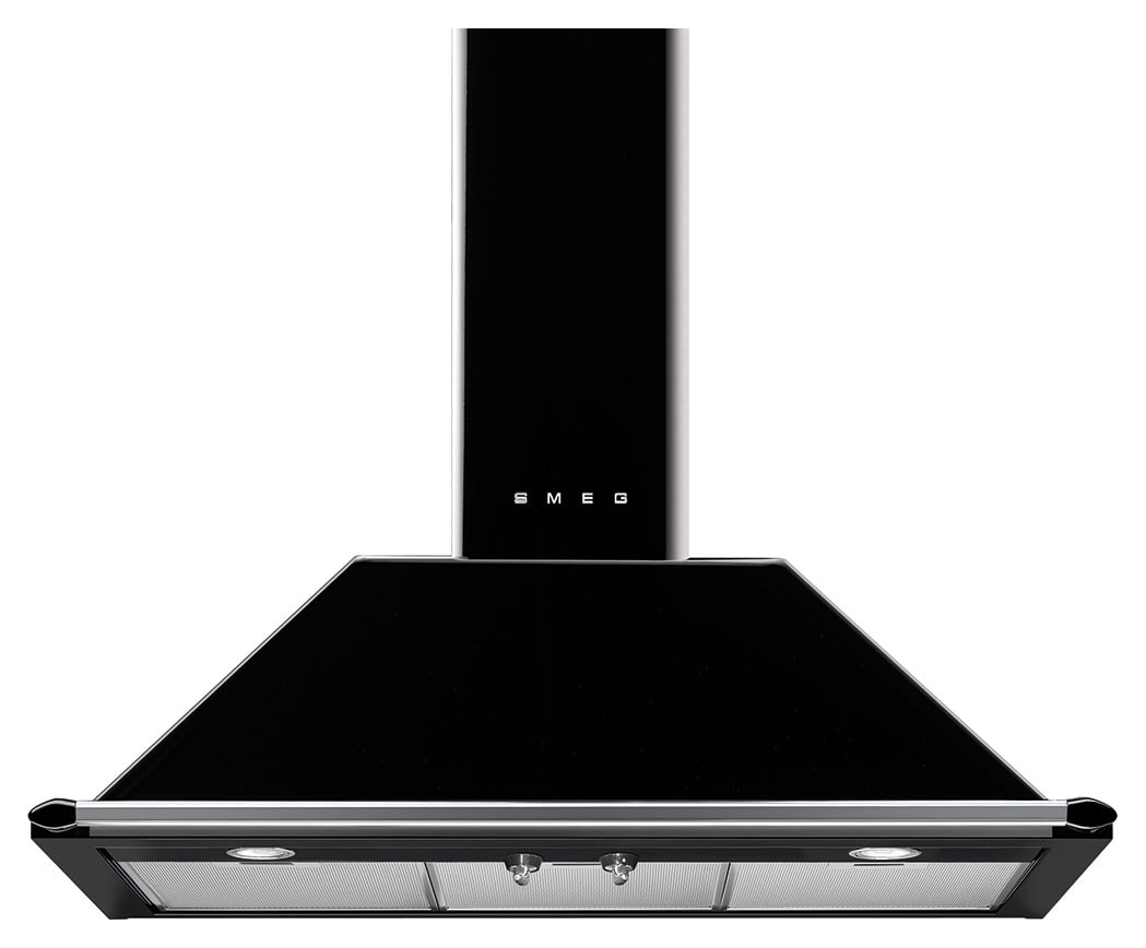 Smeg KT90BLE 90cm Victoria Chimney Hood - Black