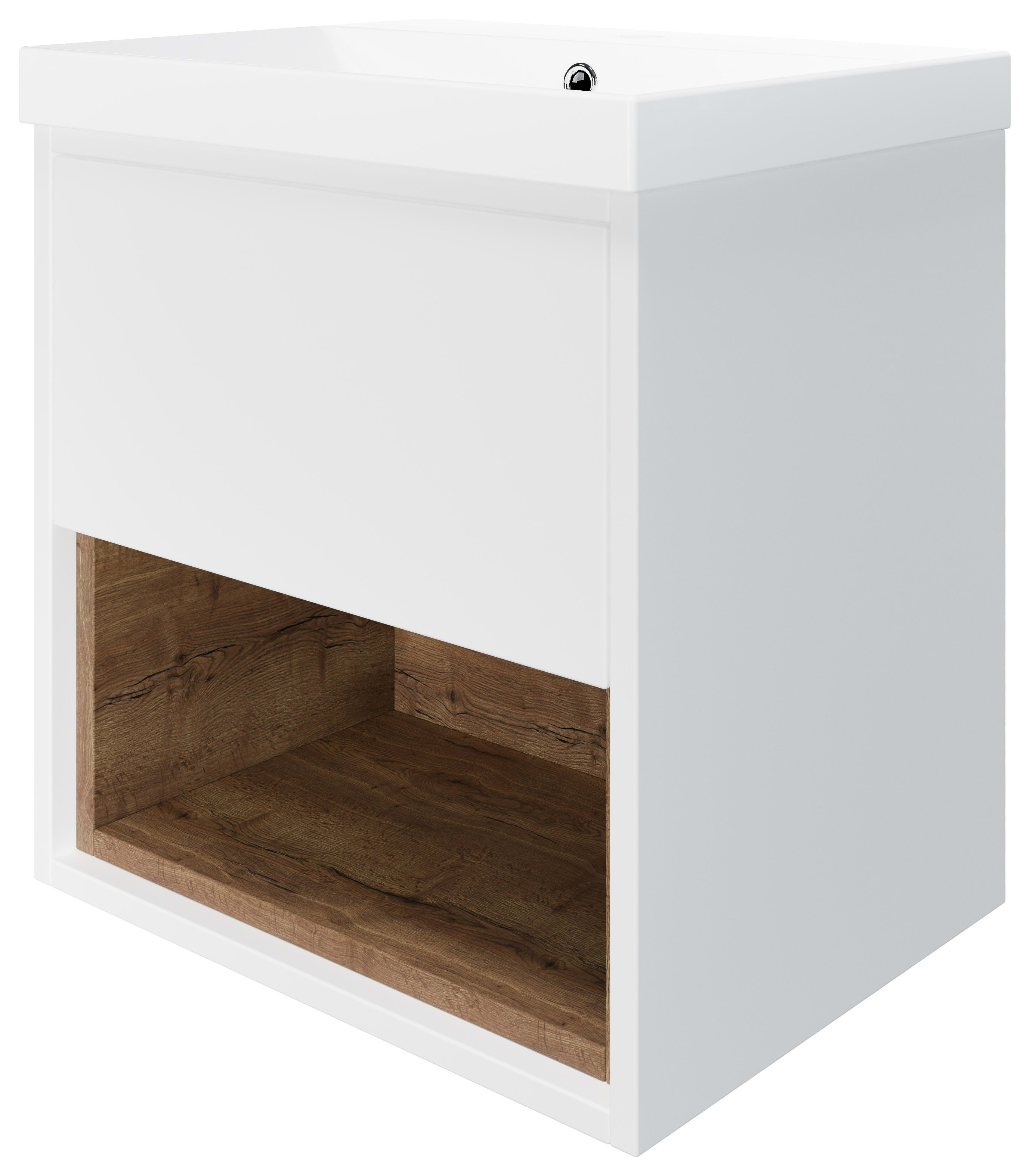 Wickes Nexus Matt White & Natural Halifax Oak