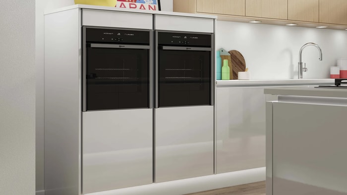 Integrated appliances in a Melrose White Kitchen