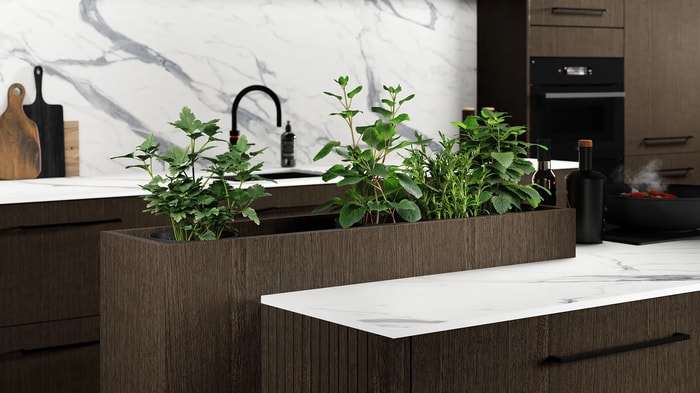 Herb box in a Natura Dusk Kitchen