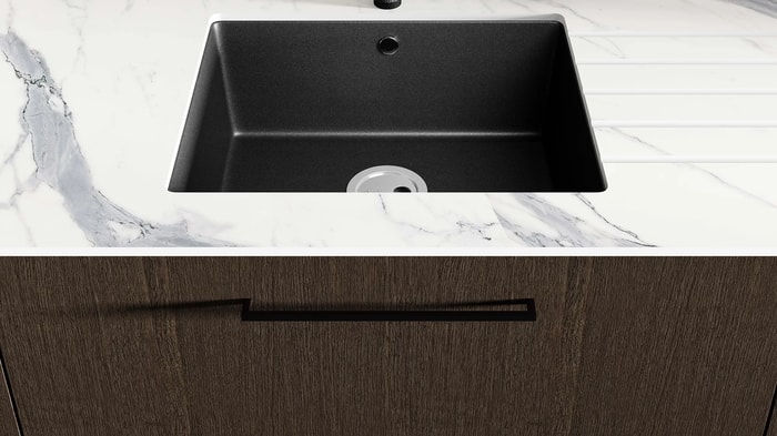 Sink and tap in a Natura Dusk Kitchen