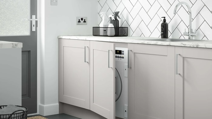 Ohio Grey Kitchen units being used in a utility room