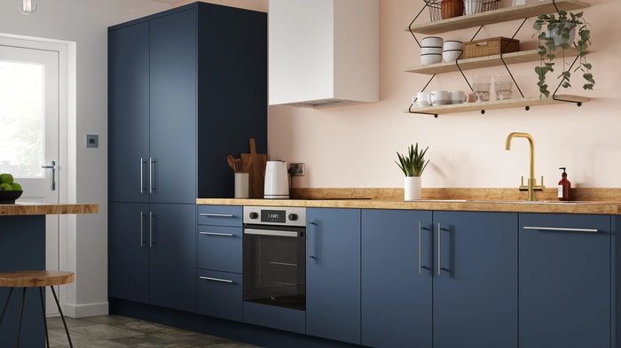 Orlando Marine Blue Kitchen with an integrated oven