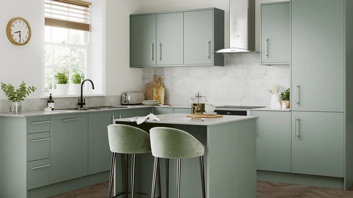 Orlando Reed Green Kitchen