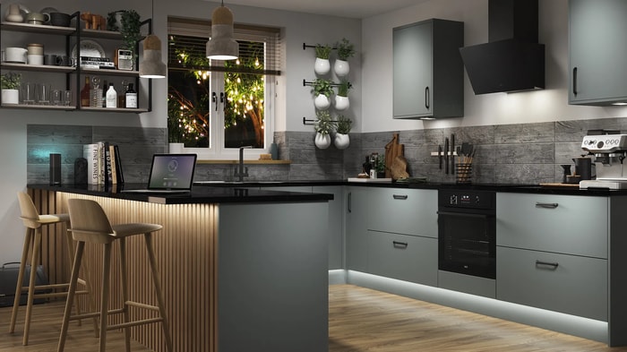 Sandford Cloudy Blue Kitchen