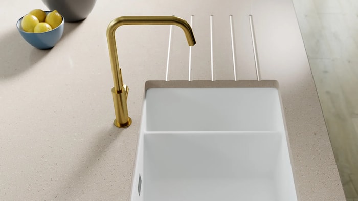 Sink and tap in a Sandford Midnight Kitchen
