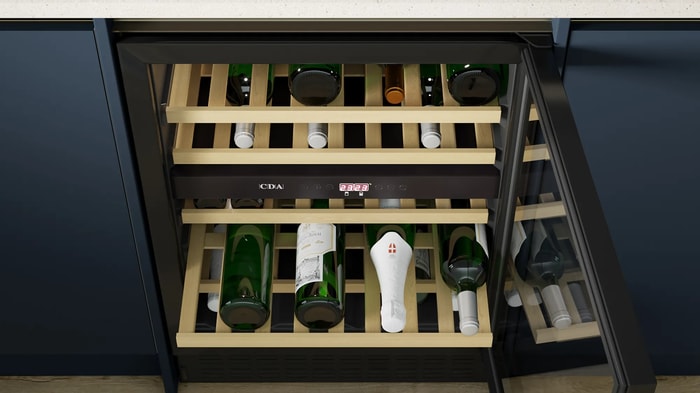 Wine cooler in a Sandford Midnight Kitchen