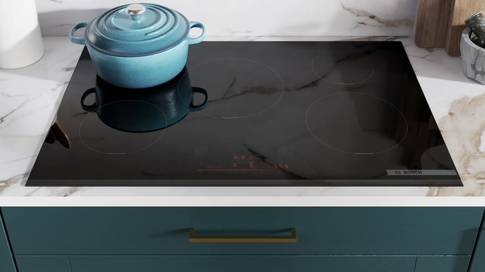 Induction hob in a Tiverton Twilight Kitchen